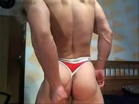 Filip Denim Red Panty Dildo Show - gaycams666.com