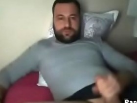 Bearded Arab Guy Masturbating